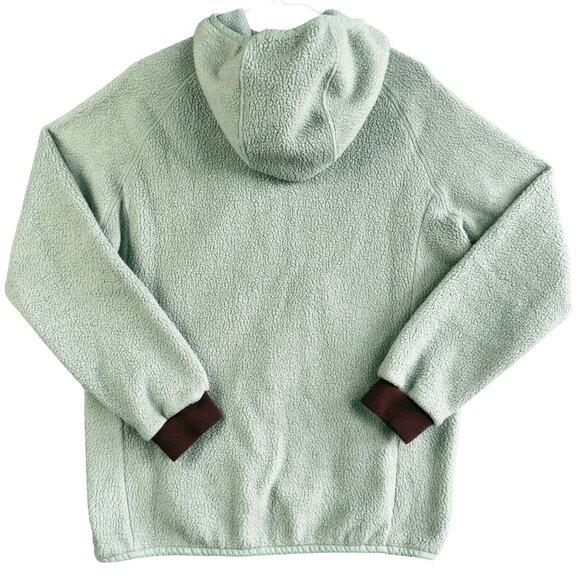 Cotopaxi Women's Hooded Fleece Jacket WL Sage Green Maroon Trim Full Zip - Picture 2 of 8